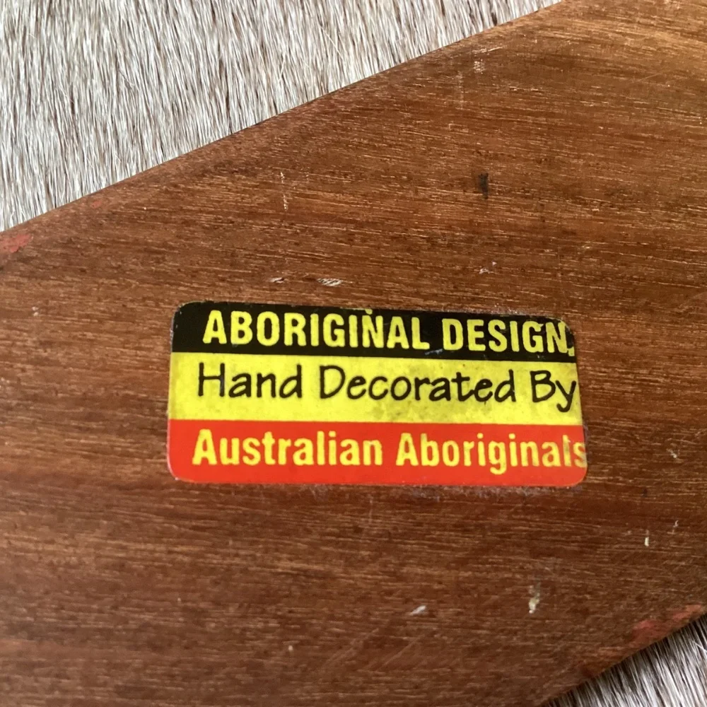 Hand Painted Returning Boomerang Crafted From Australian Brigalow Timber